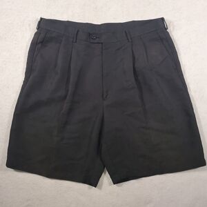 Nike Golf Shorts Size 40 Black Men's 9" Inseam Pleated Rayon Polyester Casual